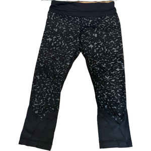 Lululemon Women's Black Gray Capri Leggings Size 6